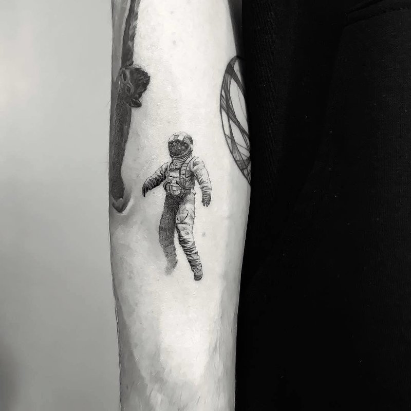 Astronaut Space Tattoo